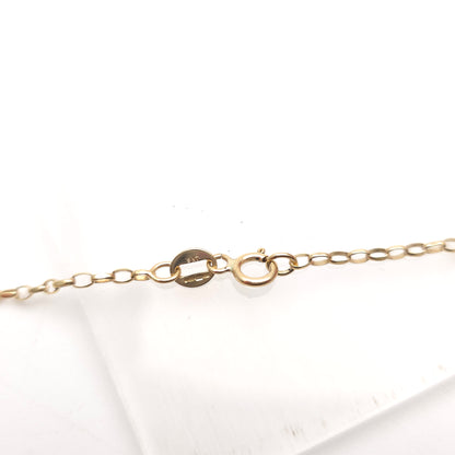 9ct Yellow Gold Oval Link Trace Chain 17 Inches