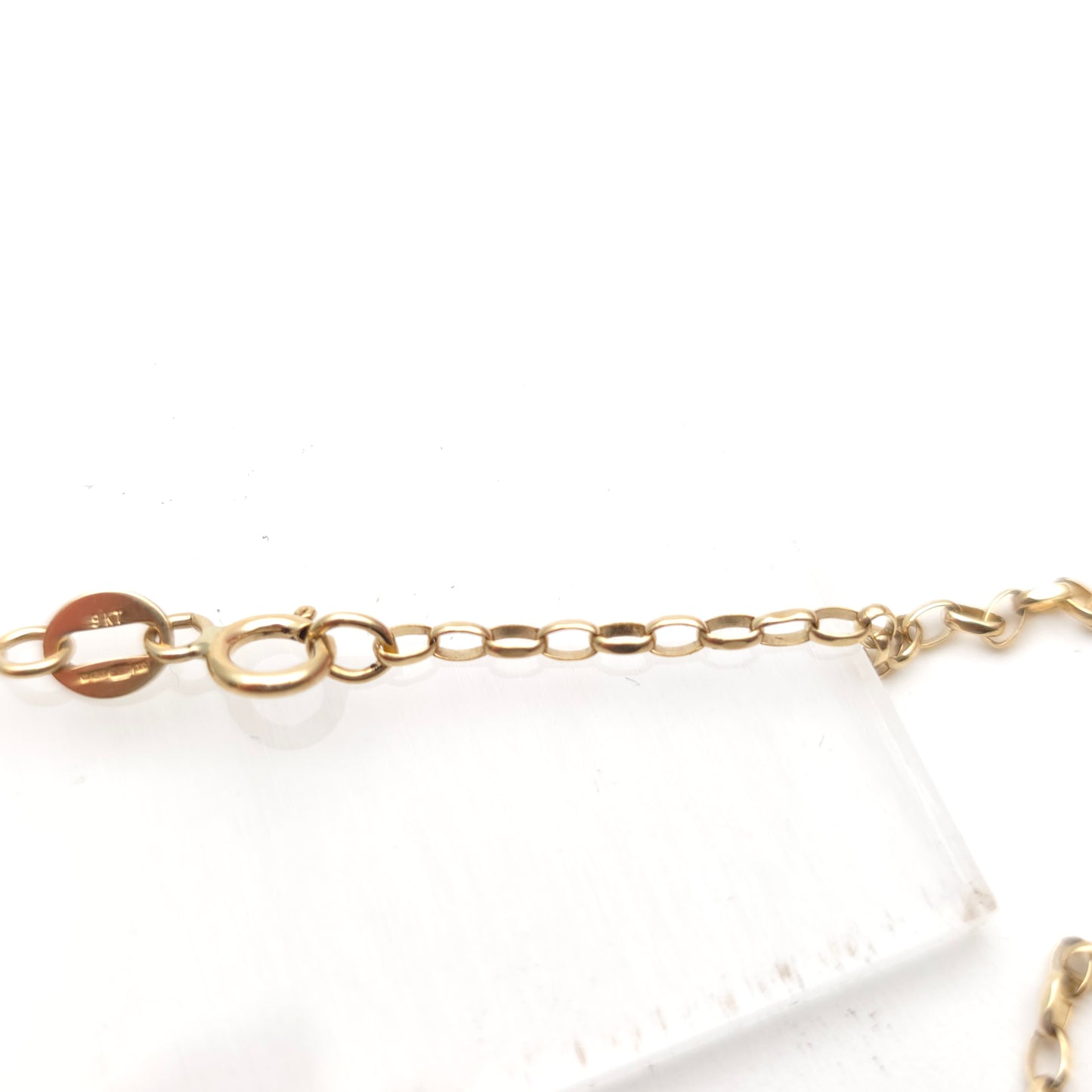 9ct Yellow Gold Oval Link Trace Chain 17 Inches
