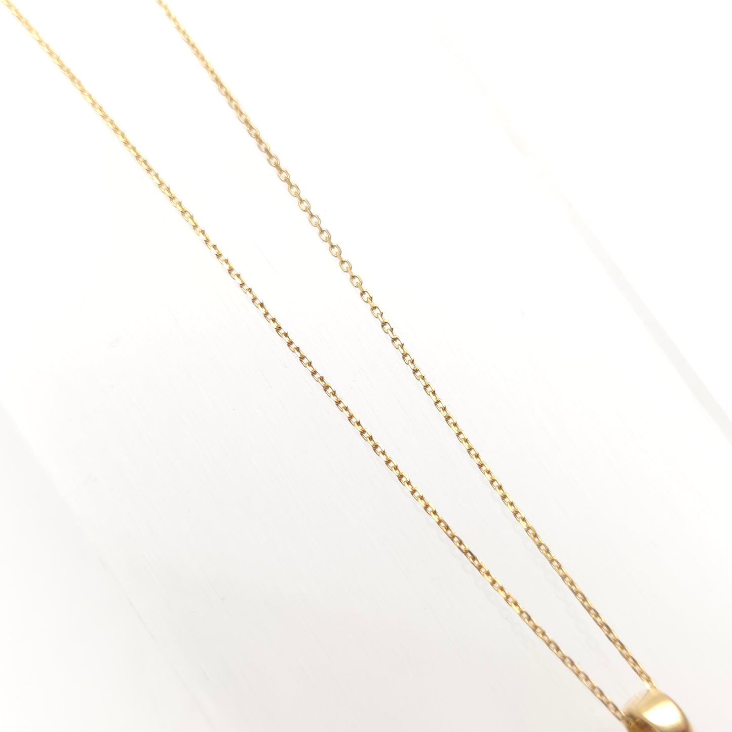 9ct Yellow And White Gold Diamond Set Triple Loop Pendant And Chain Necklace