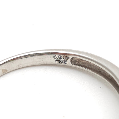 18ct White Gold Princess Cut Diamond Halo Cluster Ring (0.5TCW)