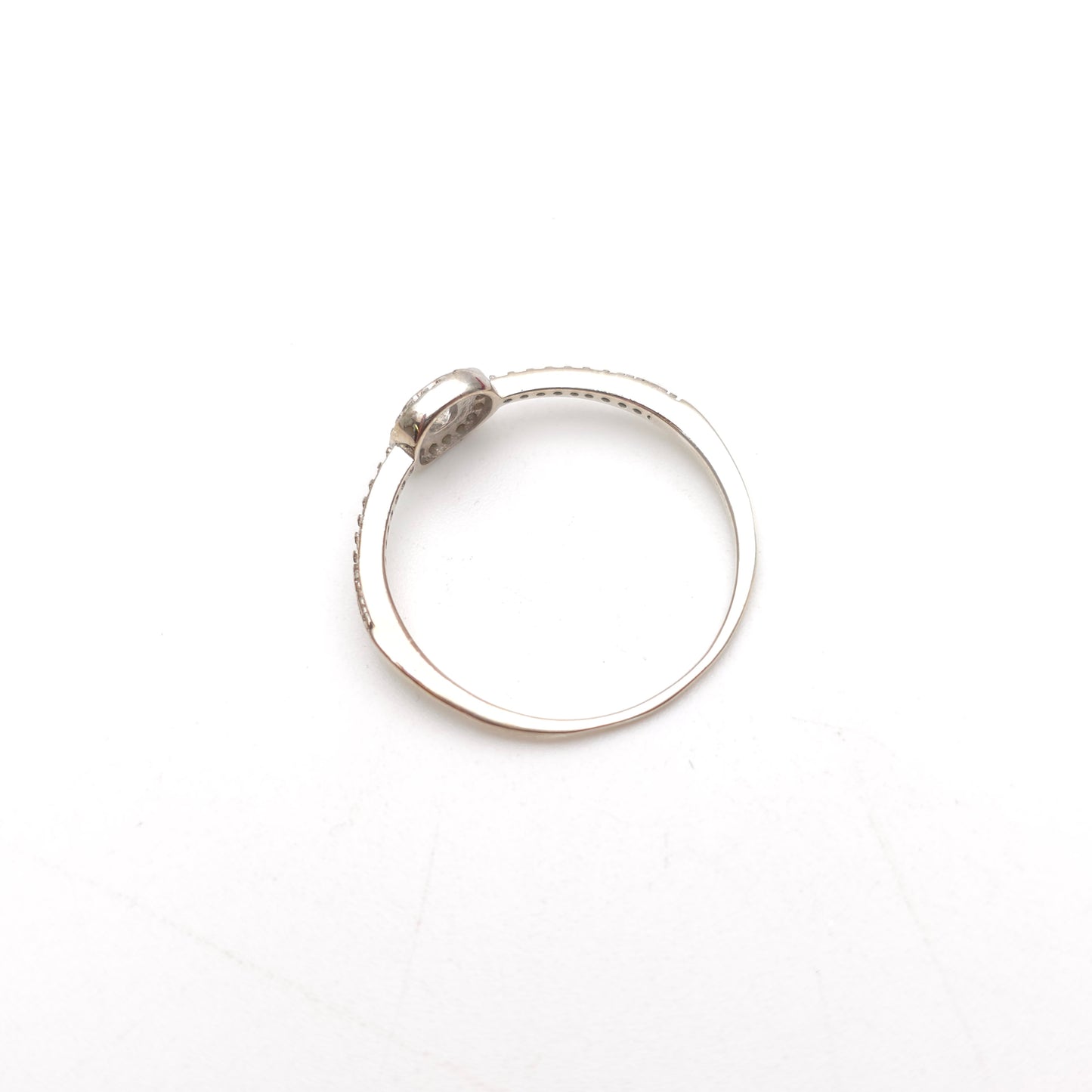 Sterling Silver Lightweight Small Cubic Zirconia CZ Cluster Ring