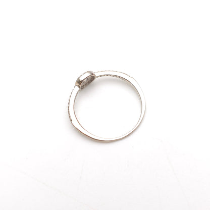 Sterling Silver Lightweight Small Cubic Zirconia CZ Cluster Ring