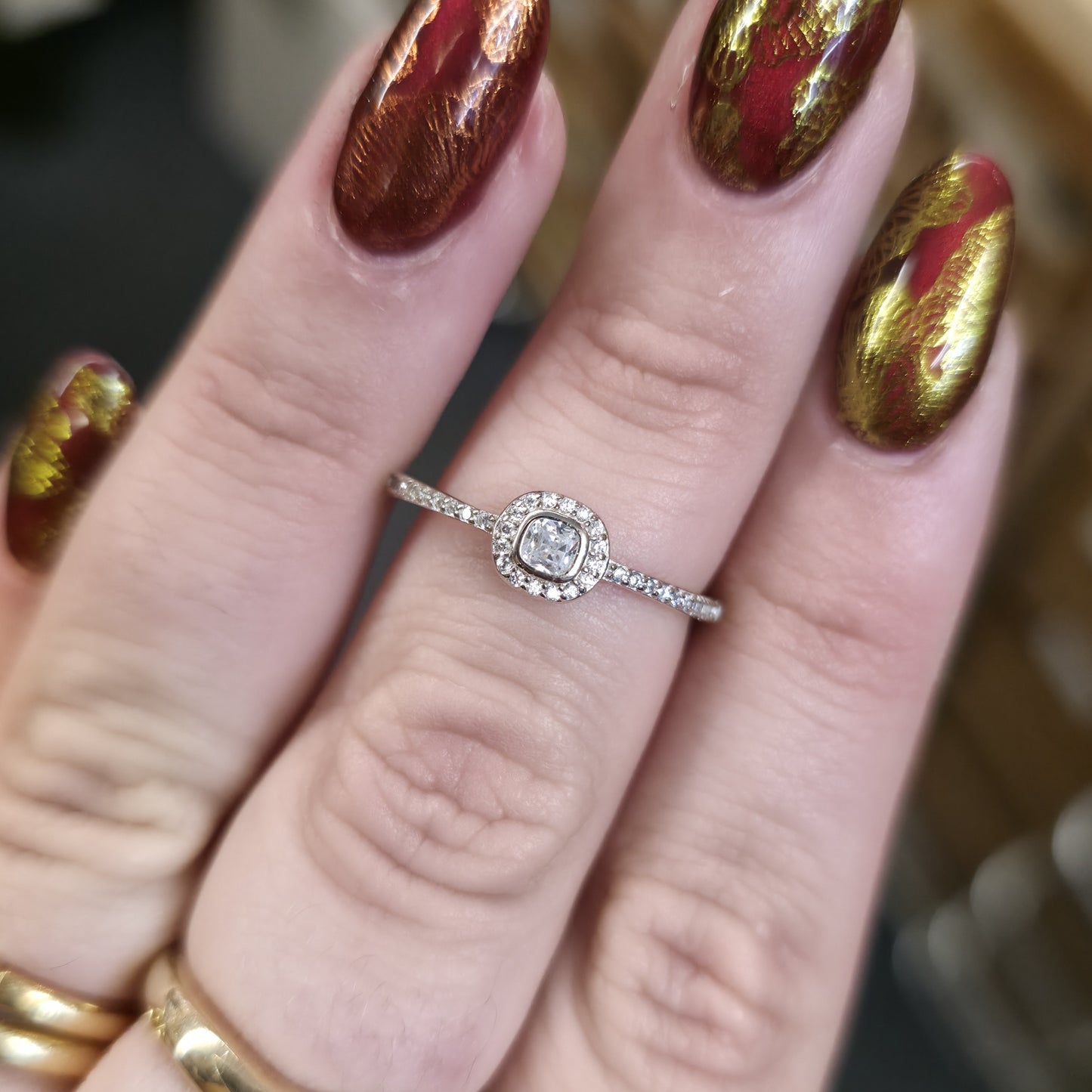 Sterling Silver Lightweight Small Cubic Zirconia CZ Cluster Ring