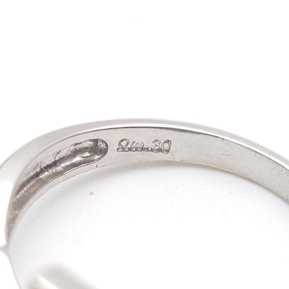 Sterling Silver Blue Synthetic Opal Cut Out Detail Crossover Ring