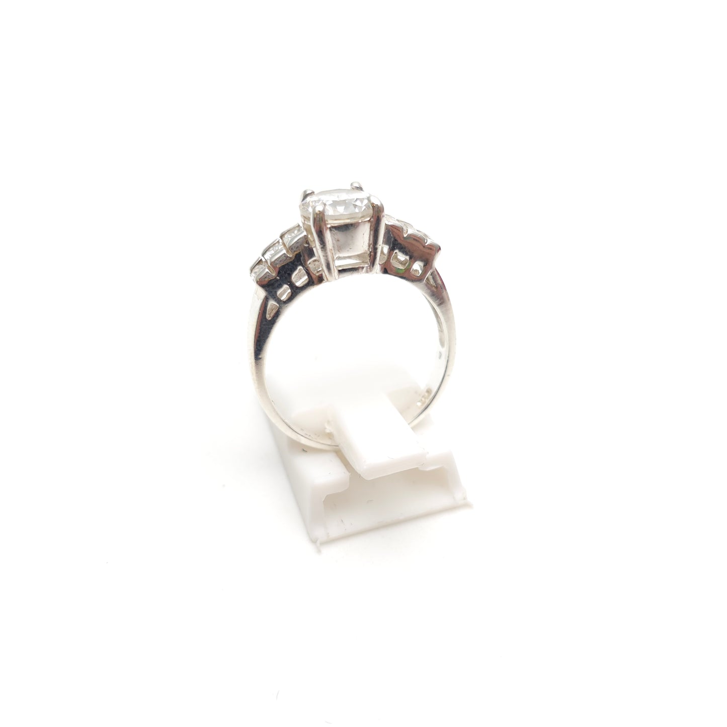 Sterling Silver Multi-Stone Cubic Zirconia CZ Statement Cocktail Ring