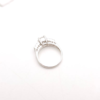 Sterling Silver Multi-Stone Cubic Zirconia CZ Statement Cocktail Ring
