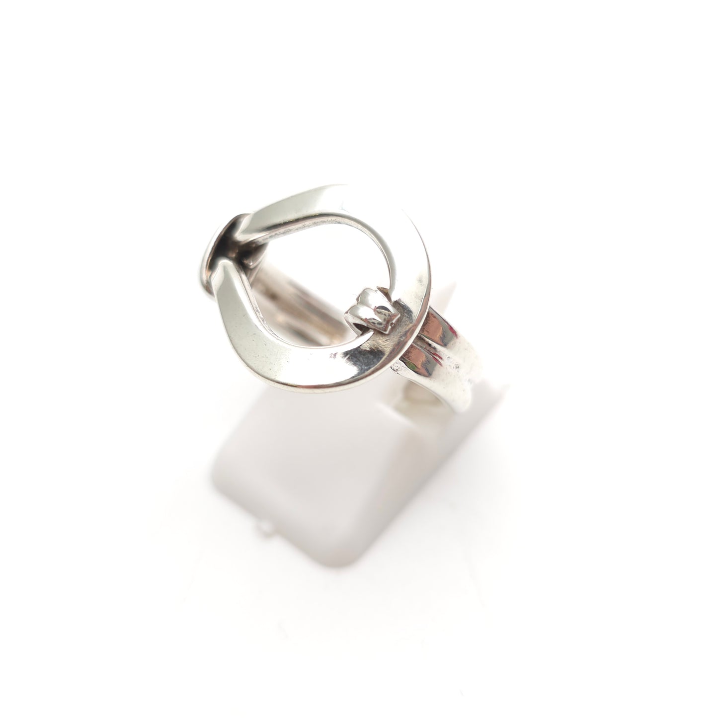 Sterling Silver Large Chunky Statement Loop / Hook Knot Ring