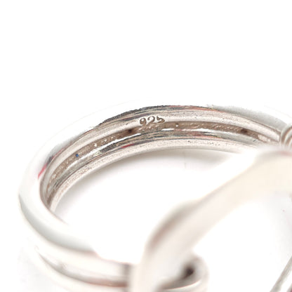 Sterling Silver Large Chunky Statement Loop / Hook Knot Ring