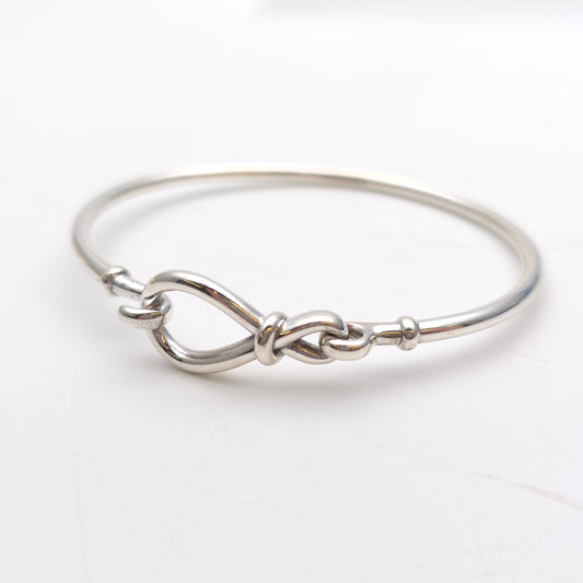 Sterling Silver Pandora Infinity Knot Solid Bangle