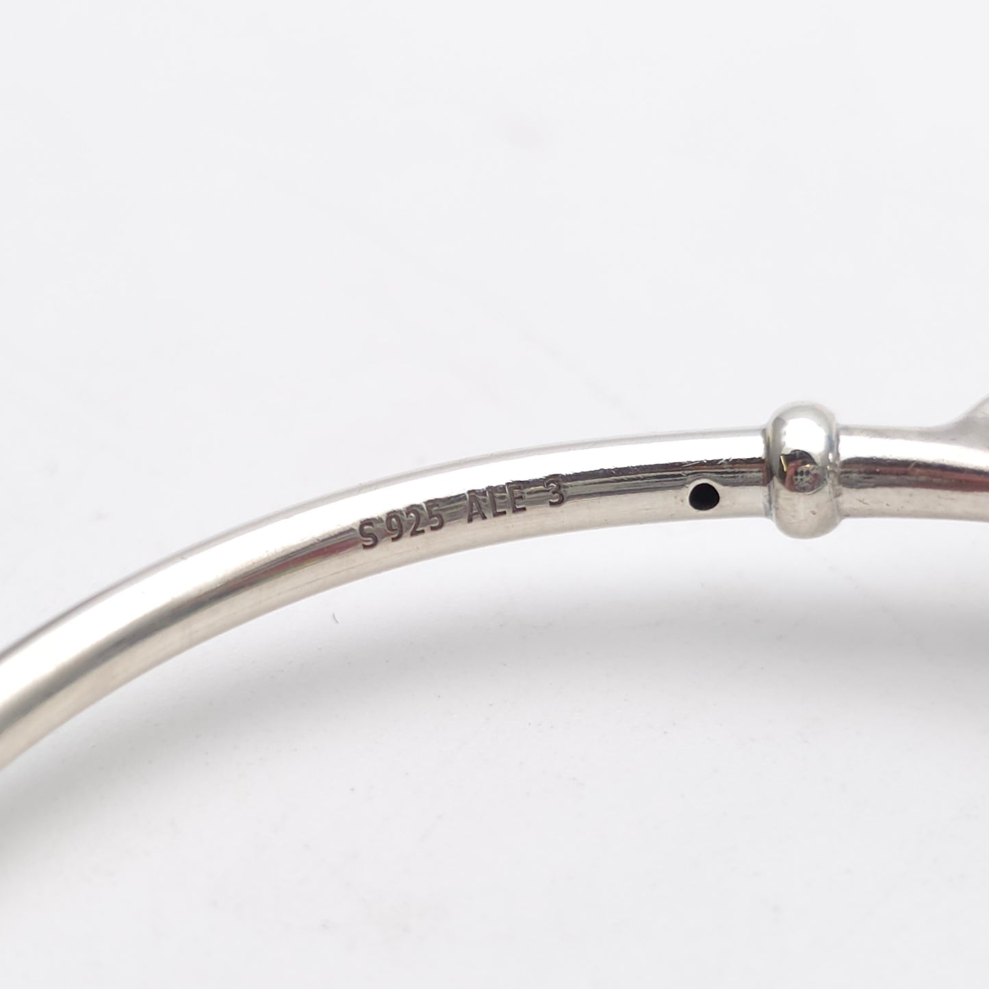 Sterling Silver Pandora Infinity Knot Solid Bangle