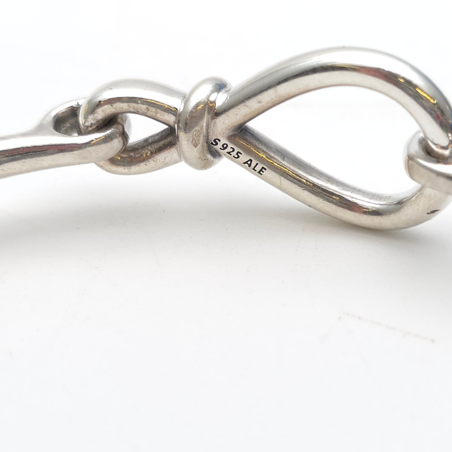 Sterling Silver Pandora Infinity Knot Solid Bangle