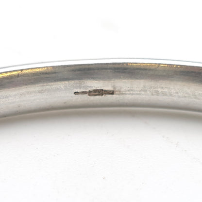 Sterling Silver Court Profile Polished Silver Bangle