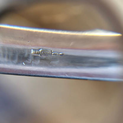Sterling Silver Court Profile Polished Silver Bangle