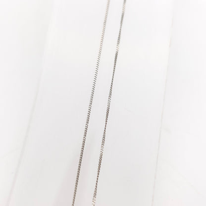 9ct White Gold Lightweight Twist Style Cubic Zirconia Pendant And Chain Necklace