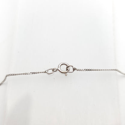 9ct White Gold Lightweight Twist Style Cubic Zirconia Pendant And Chain Necklace