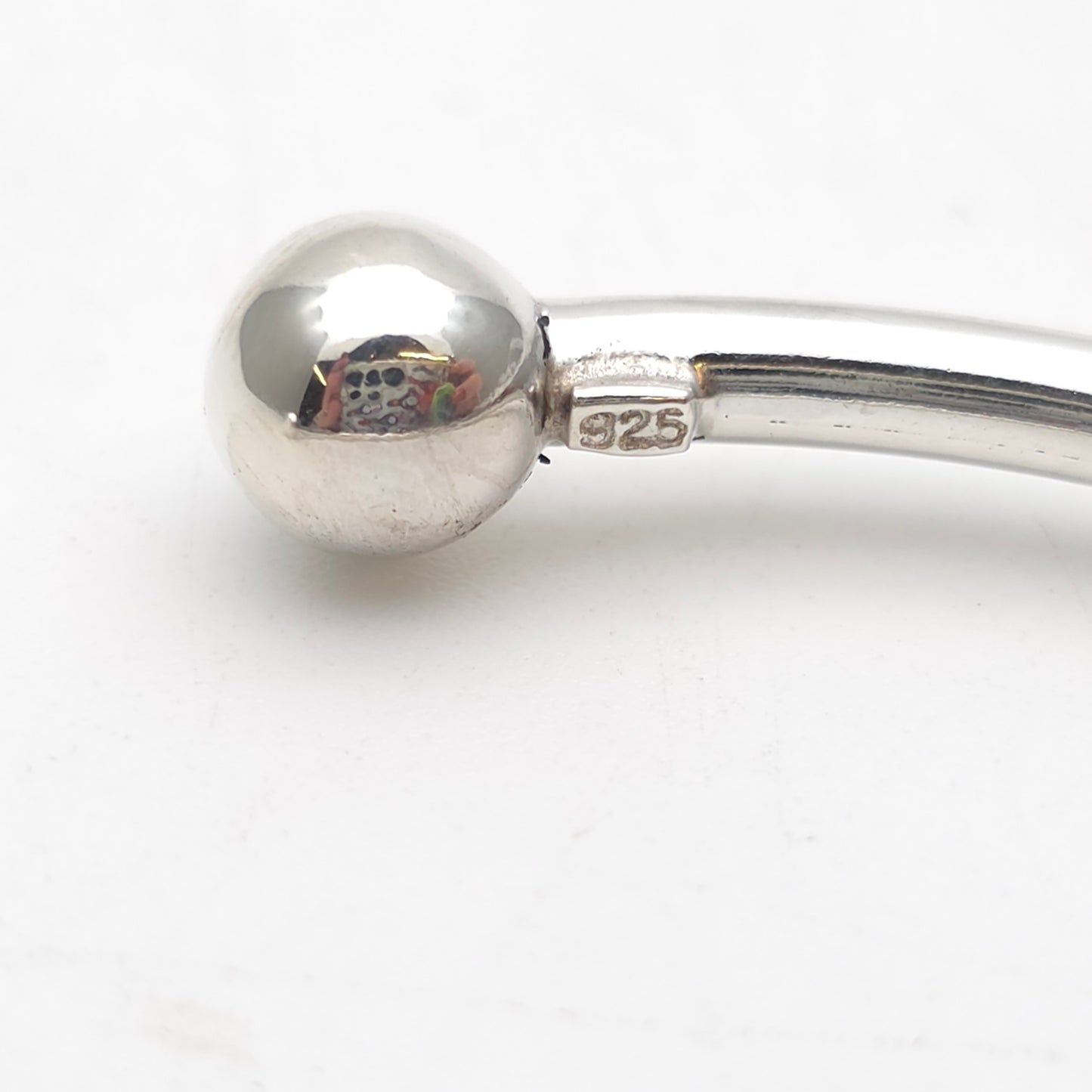 Sterling Silver Traditional Ball End Torque Bangle