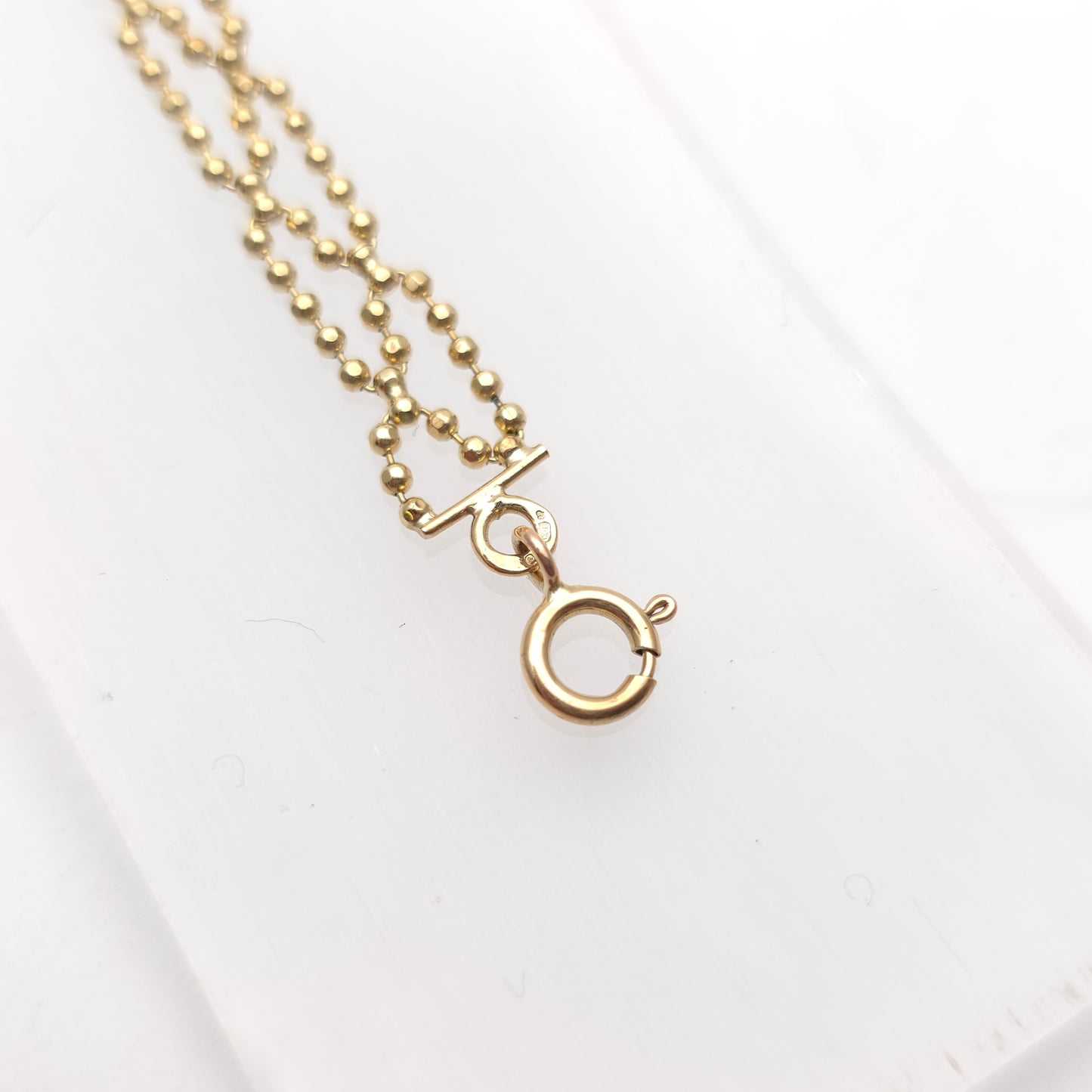 9ct Yellow Gold Lightweight Vintage Beaded Openwork Fancy Bracelet