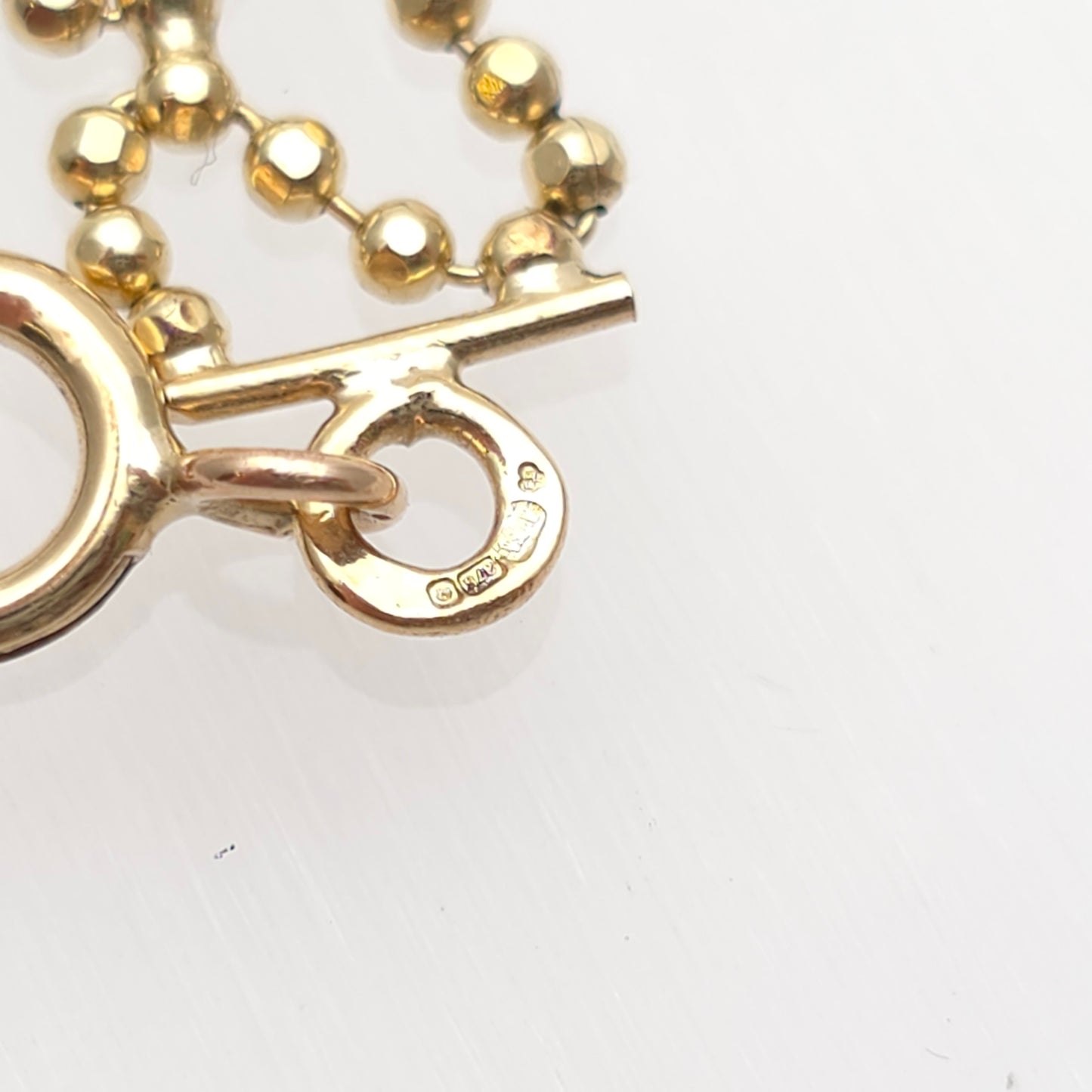 9ct Yellow Gold Lightweight Vintage Beaded Openwork Fancy Bracelet