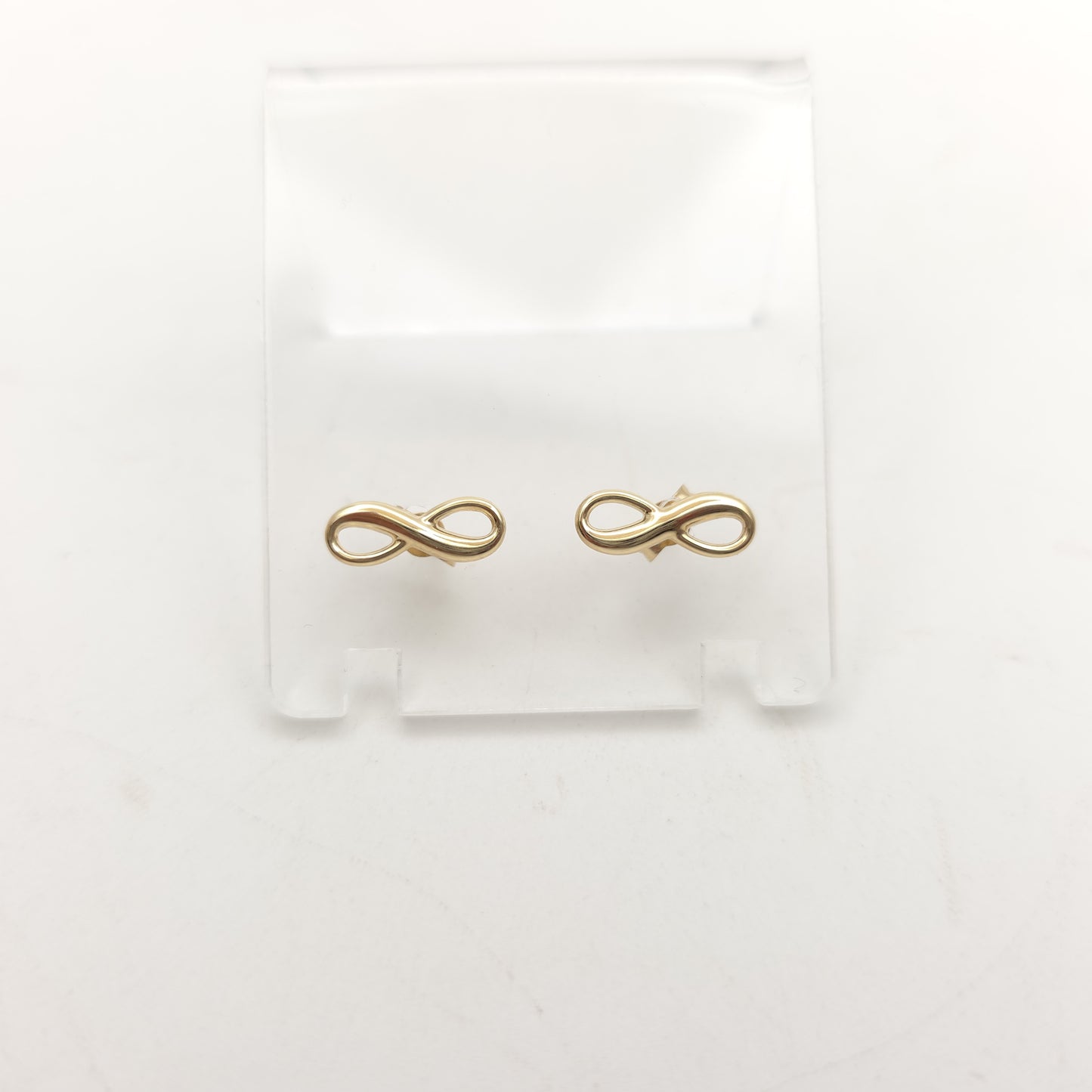 9ct Yellow Gold Small Lightweight Infinity Stud Earrings