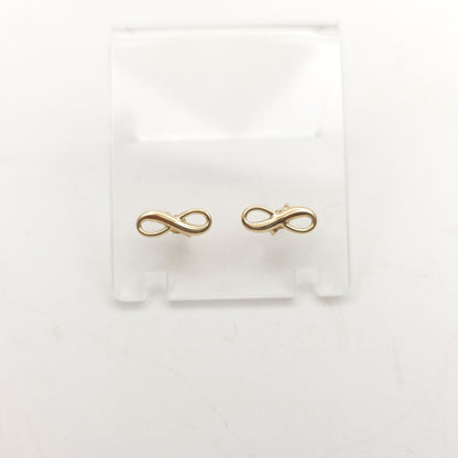 9ct Yellow Gold Small Lightweight Infinity Stud Earrings