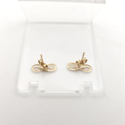 9ct Yellow Gold Small Lightweight Infinity Stud Earrings
