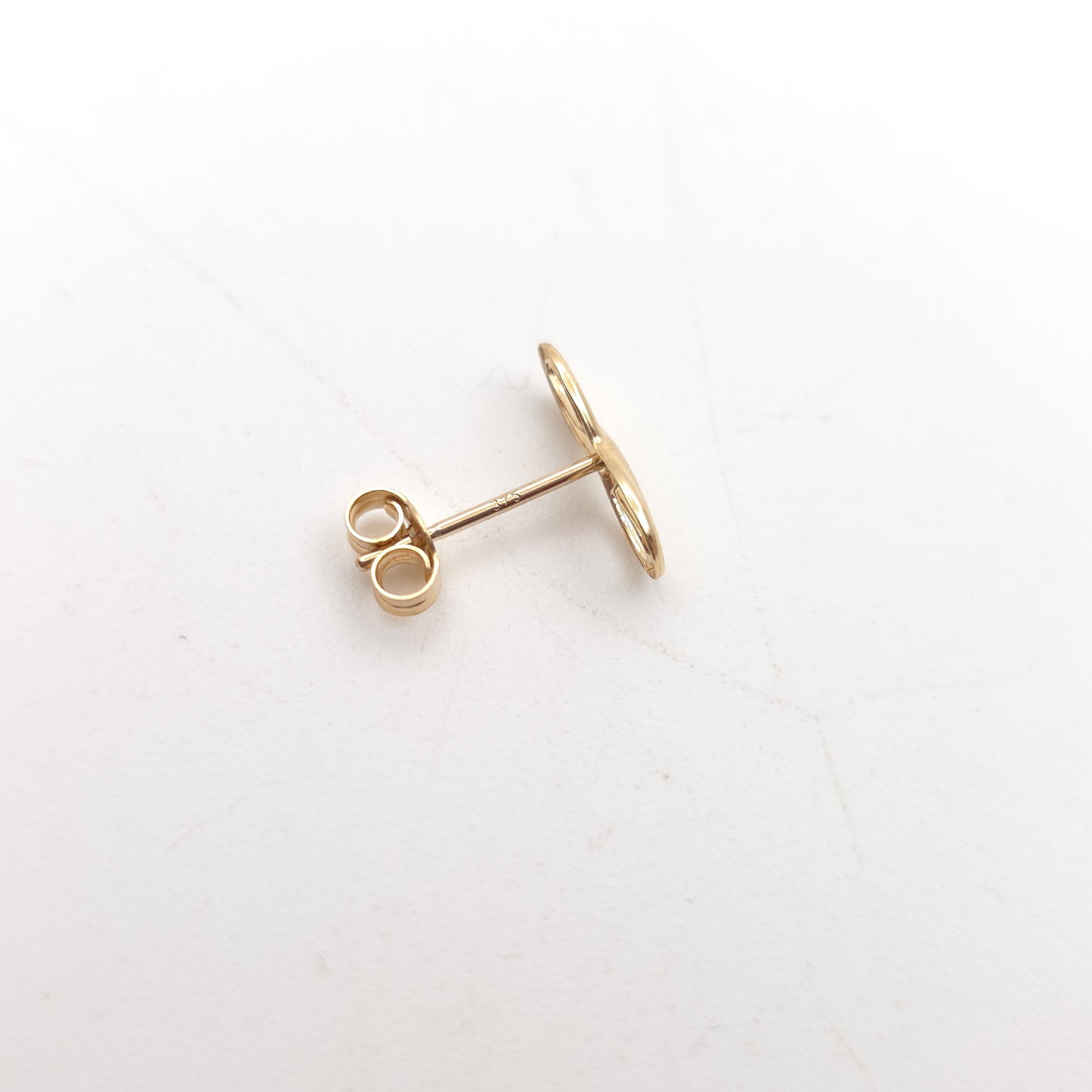 9ct Yellow Gold Small Lightweight Infinity Stud Earrings