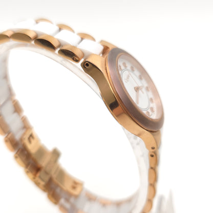 Ladies Clogau Rose Gold Coloured Case And White Ceramic Quartz Watch