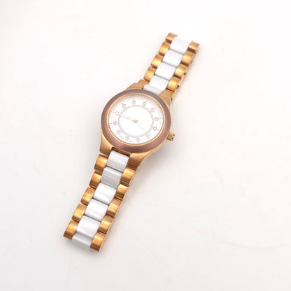 Ladies Clogau Rose Gold Coloured Case And White Ceramic Quartz Watch