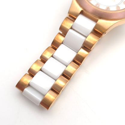 Ladies Clogau Rose Gold Coloured Case And White Ceramic Quartz Watch