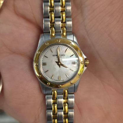 Ladies Raymond Weil Vintage Tango Two-Tone Mother Of Pearl Dial Watch