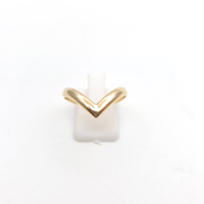 9ct Yellow Gold Plain Polished Deep Wishbone Ring
