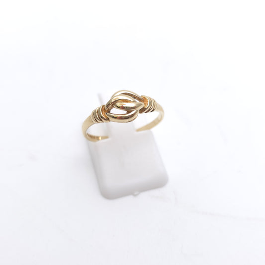 9ct Yellow Gold Small Lightweight Openwork Knot Style Ring
