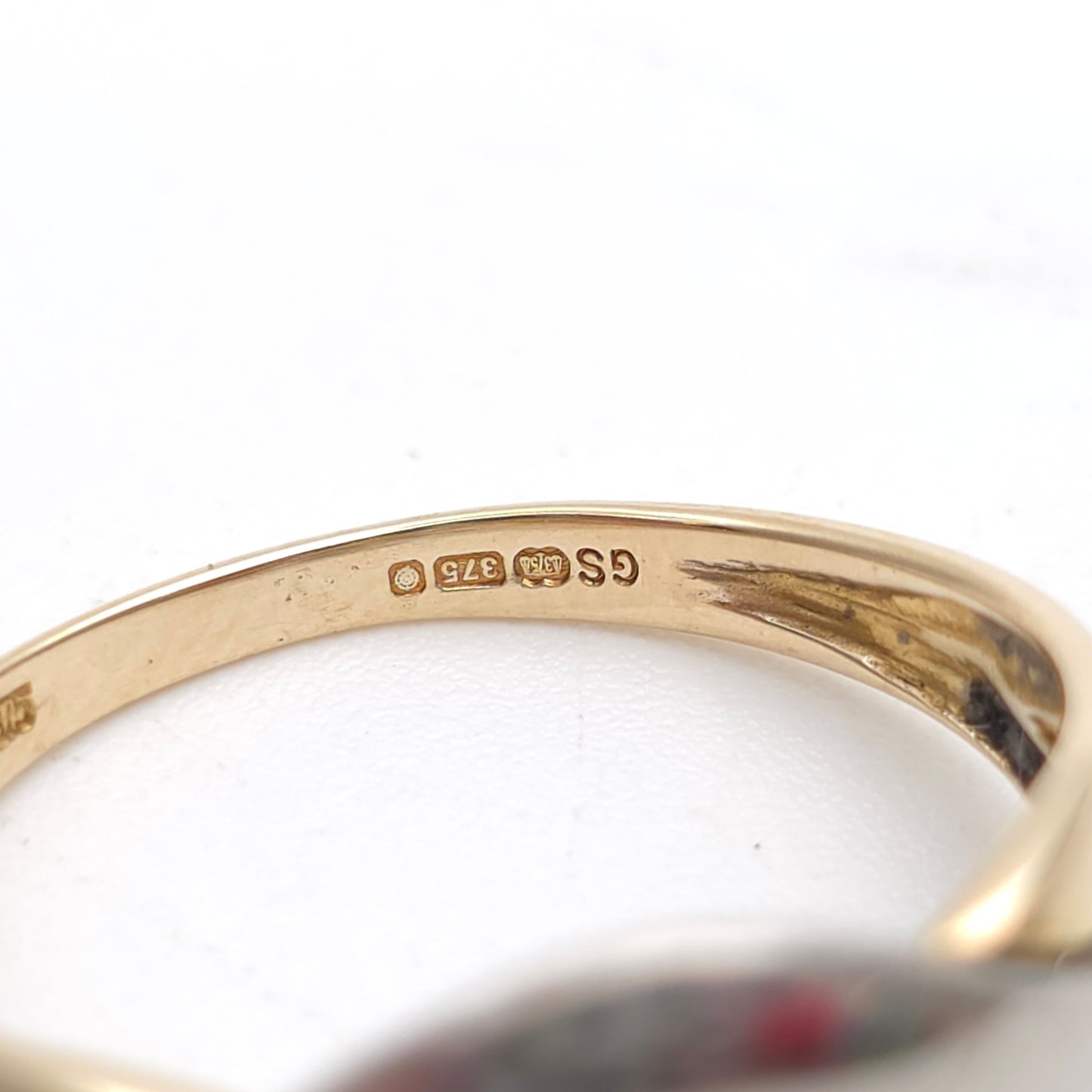 9ct Two Tone Yellow And White Gold Overlapping Wiggle Knot Style Ring