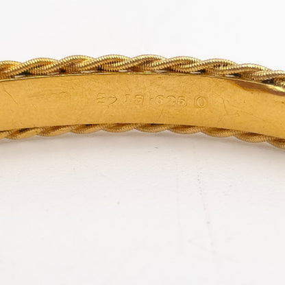 15ct Yellow Gold Antique Victorian Hinged Wirework Patterned Bangle (AF)