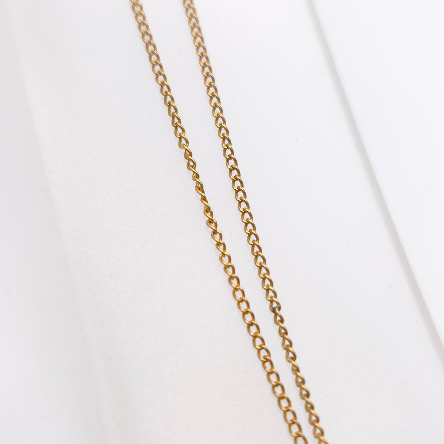 9ct Yellow Gold Antique Floral / Foliate Blue Stone And Seed Pearl Necklace