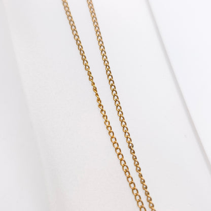 9ct Yellow Gold Antique Floral / Foliate Blue Stone And Seed Pearl Necklace