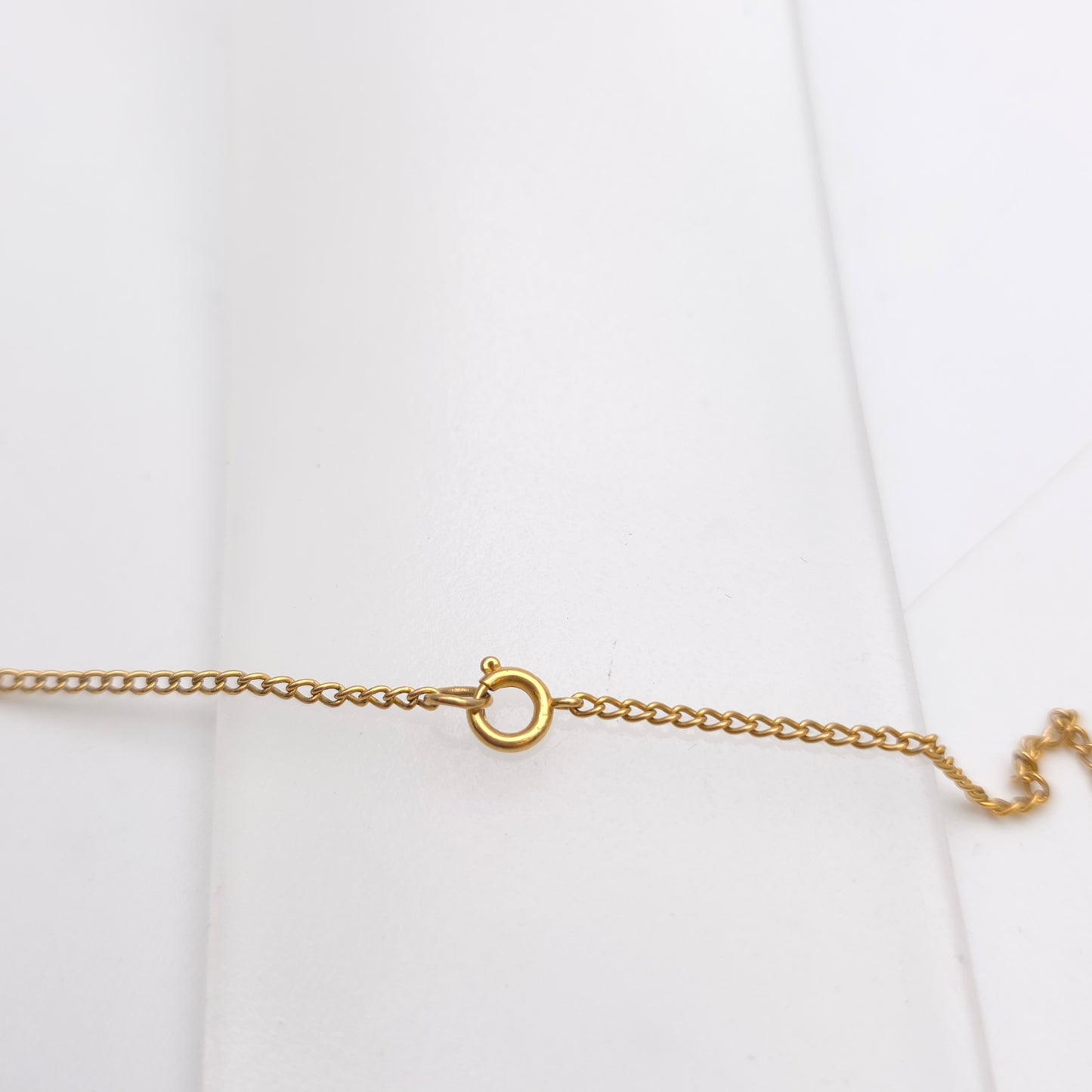 9ct Yellow Gold Antique Floral / Foliate Blue Stone And Seed Pearl Necklace