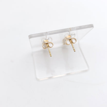 9ct Yellow Gold Vintage Cut Out Mackintosh Style Rose Window Drop Earrings