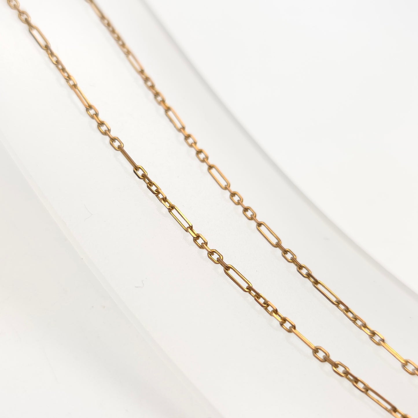 9ct Yellow Gold Vintage 5+1 Figaro 16 Inch Chain