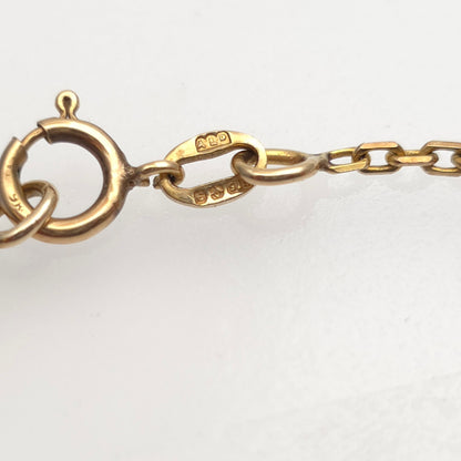 9ct Yellow Gold Vintage 5+1 Figaro 16 Inch Chain