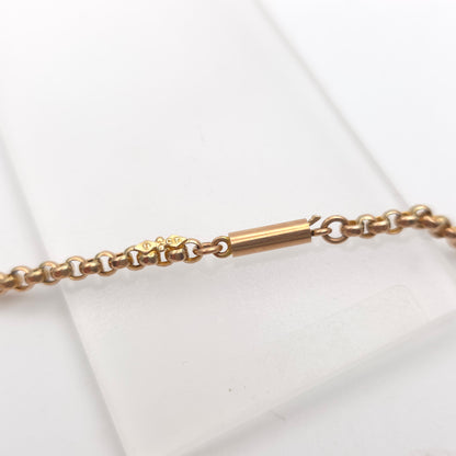 9ct Rose Gold Antique Belcher Chain With Box Clasp 17.75 Inch