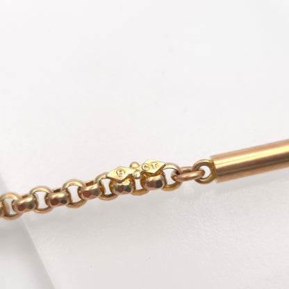 9ct Rose Gold Antique Belcher Chain With Box Clasp 17.75 Inch