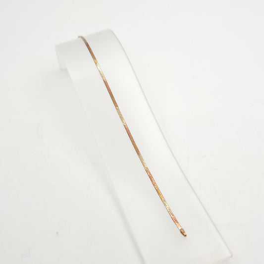 9ct Tri-colour Multi-tone Yellow, Rose And White Gold Flat Snake Link Bracelet