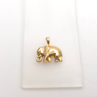 18ct Yellow Gold Vintage Diamond Set Elephant Pendant Piece