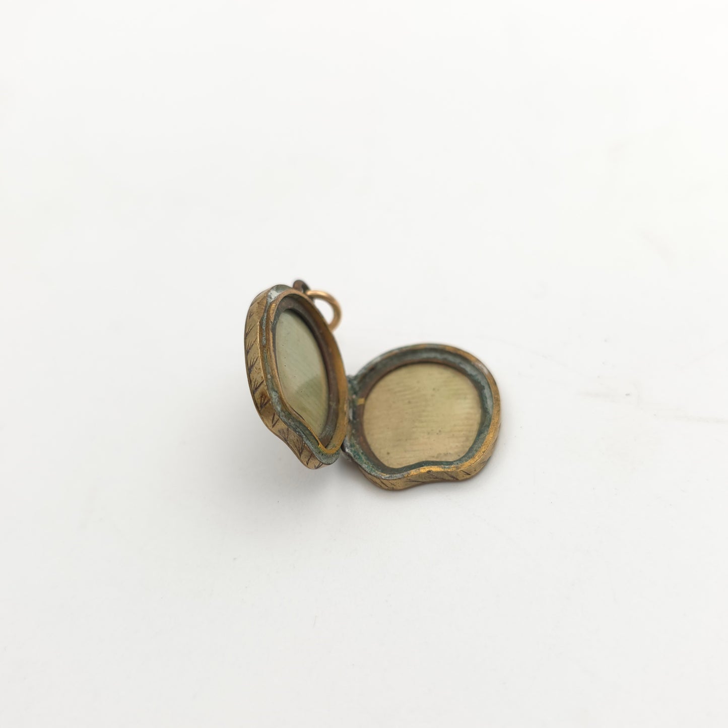 Antique Rolled Gold Horseshoe And Foliate Patterned Engraved Locket (AF)