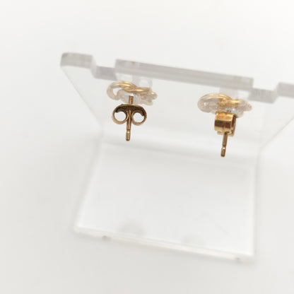 9ct Yellow Gold Lightweight Swirly Knot Style Stud Earrings