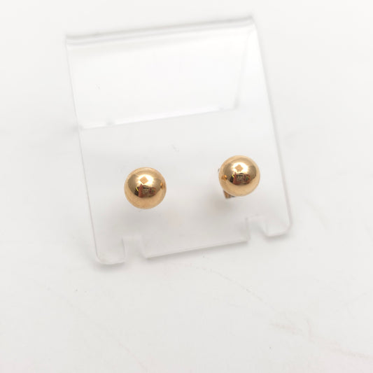 9ct Yellow Gold Traditional Classic 7mm Ball Stud Earrings