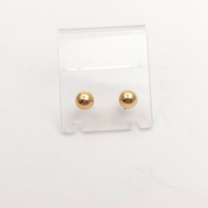 9ct Yellow Gold Traditional Classic 7mm Ball Stud Earrings