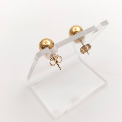 9ct Yellow Gold Traditional Classic 7mm Ball Stud Earrings
