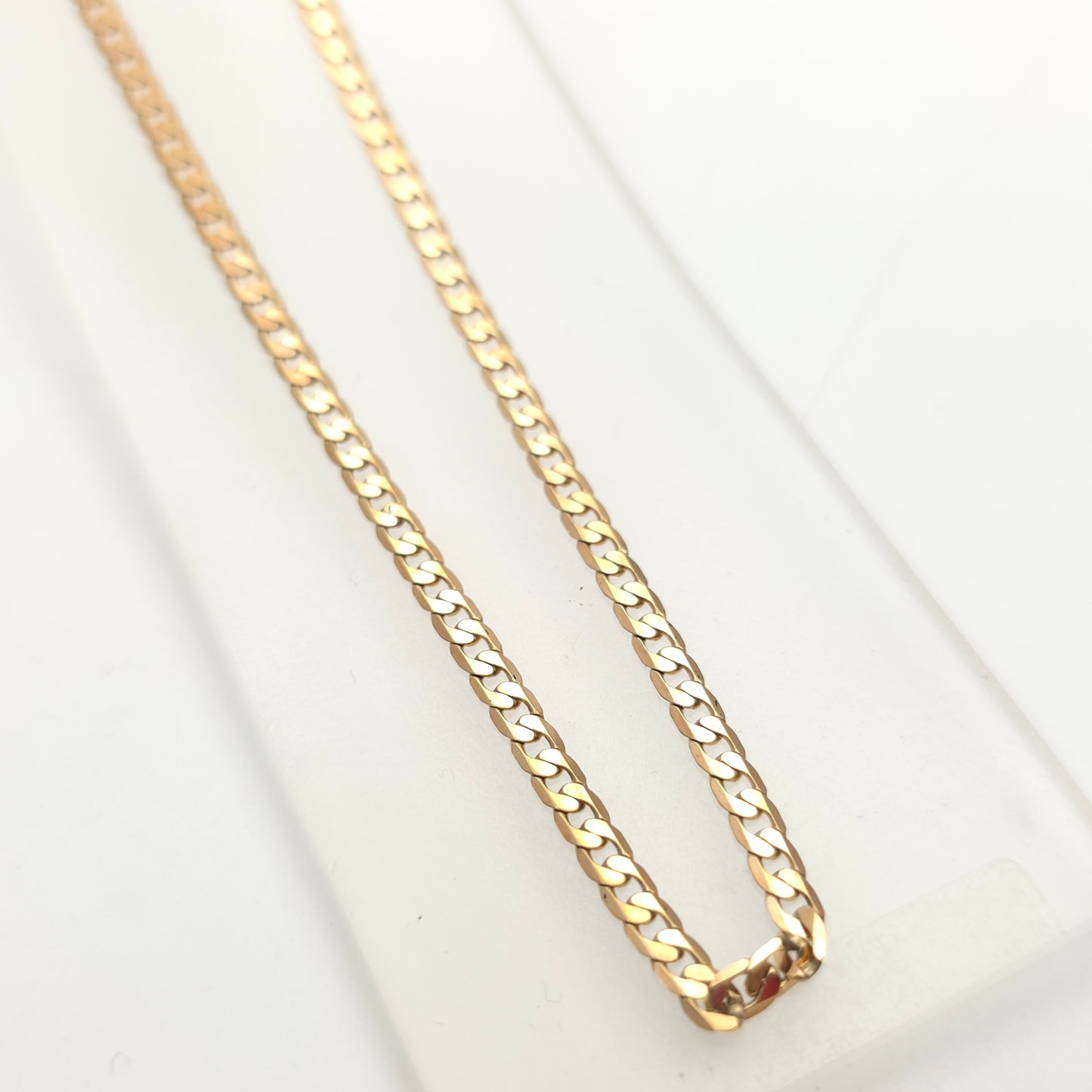 9ct Yellow Gold Filed Curb Style Chain 24 Inch / 61cm